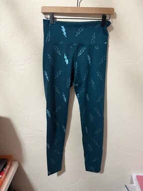 Old Navy Teal Lightning Bolt Leggings